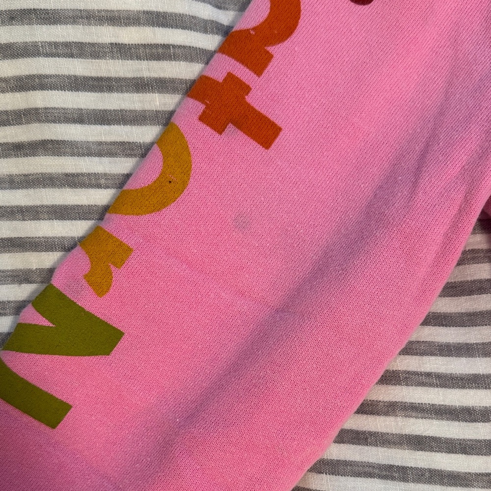 Aviator Nation Pink Zip Hoodie with Rainbow Logo - Picture 8 of 9